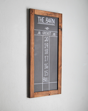 Load image into Gallery viewer, Chalkboard Scoreboard for Darts.  Erasable. Personalizing available. Free shipping on orders over $35.
