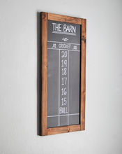 Load image into Gallery viewer, Chalkboard Scoreboard for Darts. Erasable. Personalizing available. Free shipping on orders over $35.