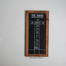 Load image into Gallery viewer, Chalkboard Scoreboard for Darts.  Erasable. Personalizing available. Free shipping on orders over $35.
