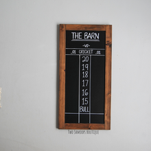 Load image into Gallery viewer, Chalkboard Scoreboard for Darts. Erasable. Personalizing available. Free shipping on orders over $35.
