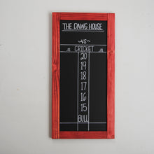 Load image into Gallery viewer, Darts Scoreboard - Custom Personalized Chalkboard Scoreboard for Darts 12" x 24"