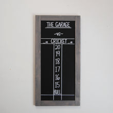 Load image into Gallery viewer, Darts Scoreboard - Custom Personalized Chalkboard Scoreboard for Darts  12&quot; x 24&quot;
