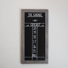 Load image into Gallery viewer, Darts Scoreboard - Custom Personalized Chalkboard Scoreboard for Darts 12" x 24"