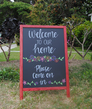 Load image into Gallery viewer, Large Rustic Chalkboard Sign Easel - 2x3 Feet - Blank or Personalized