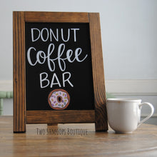 Load image into Gallery viewer, Rustic Chalkboard Sign Easel - Blank or Personalized - Various Frame Colors - 11"x15"