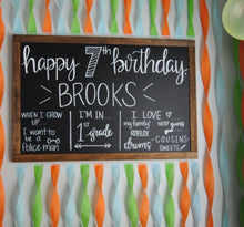 Load image into Gallery viewer, Wall-Hanging Rustic Chalkboard Sign - 24x36 inches (2x3 Feet) various frame colors