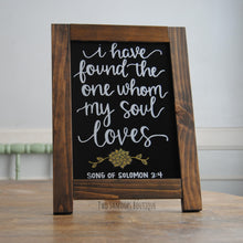 Load image into Gallery viewer, Rustic Chalkboard Sign Easel - Blank or Personalized - Various Frame Colors - 11"x15"