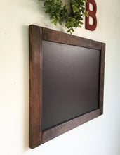 Load image into Gallery viewer, Wall Hanging Chalkboard Sign with Dark Walnut Frame - 14x17 Inches