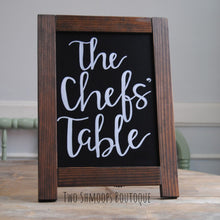 Load image into Gallery viewer, Rustic Chalkboard Sign Easel - Blank or Personalized - Various Frame Colors - 11"x15"