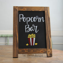 Load image into Gallery viewer, Rustic Chalkboard Sign Easel - Blank or Personalized - Various Frame Colors - 11"x15"