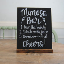 Load image into Gallery viewer, Small Chalkboard Sign with Dark Walnut Stand - 8x10 Inches