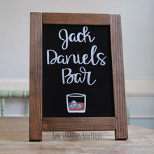 Load image into Gallery viewer, Rustic Chalkboard Sign Easel - Blank or Personalized - Various Frame Colors - 11"x15"