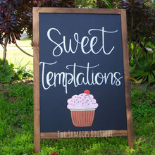 Load image into Gallery viewer, Large rustic personalized chalkboard easel. by Two Shmoops Boutique