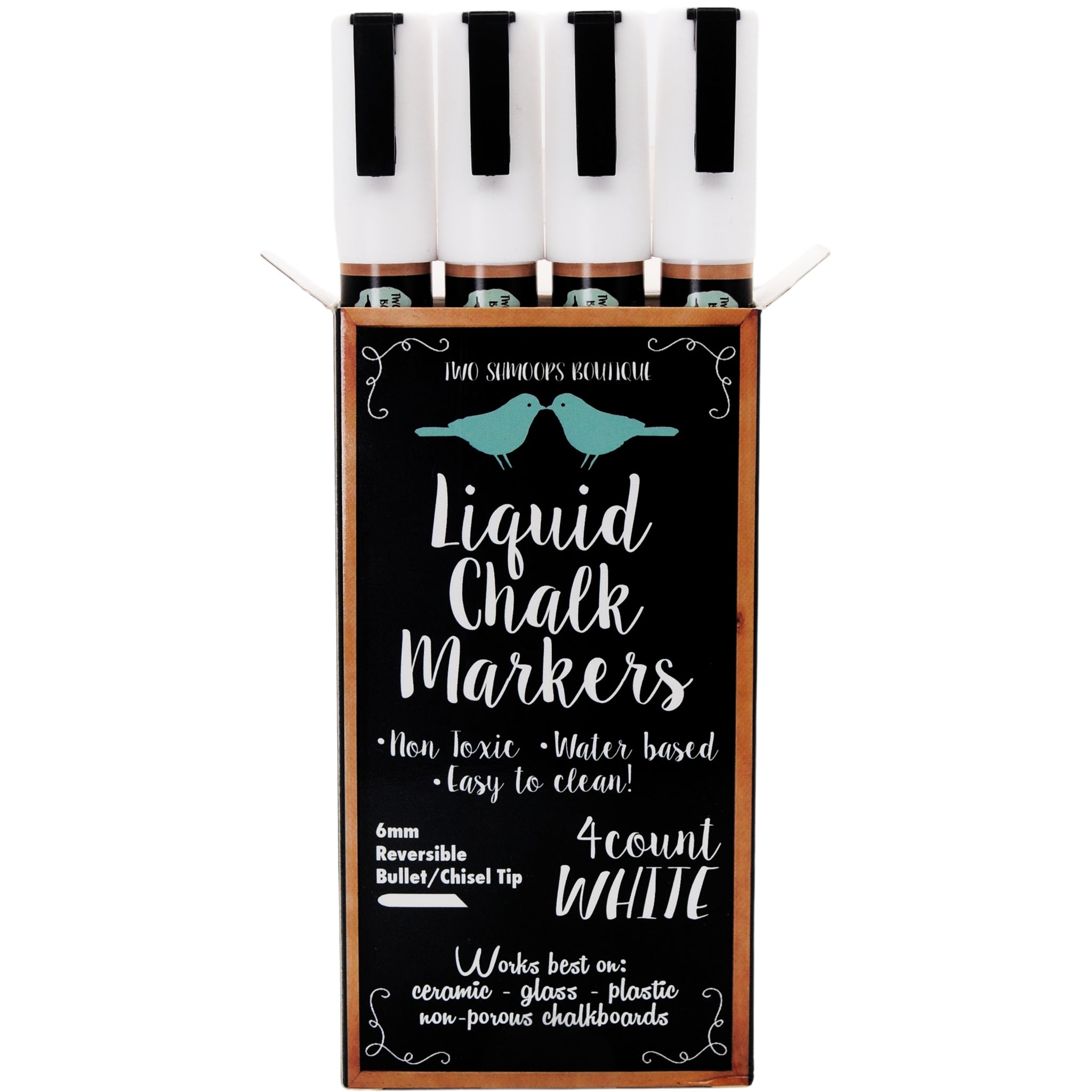 White Liquid Chalk Markers - 4 Pack   – Two Shmoops  Boutique