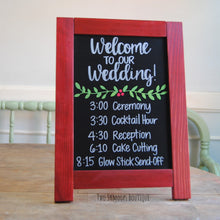 Load image into Gallery viewer, Tabletop Chalkboard Easel with Barn Red Frame - 11x15 Inches
