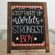 Load image into Gallery viewer, 20&quot; Tall Rustic Chalkboard Sign Easel - Blank or Personalized - Various Frame Colors

